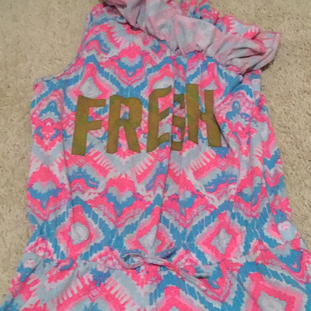 Girls cold shoulder romper